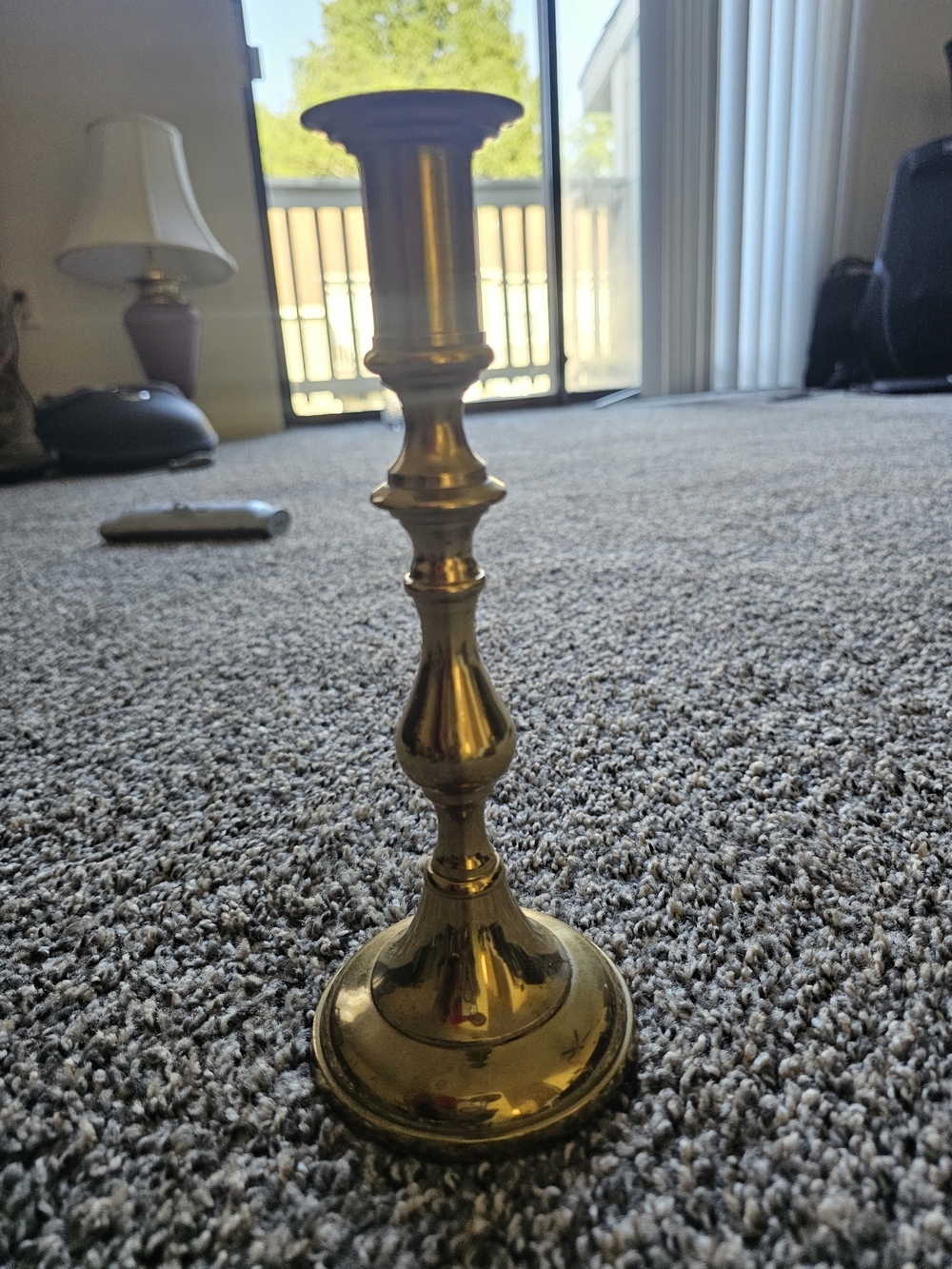 Polished Gold Brass Taper Candle Holder - Classic Home Accent